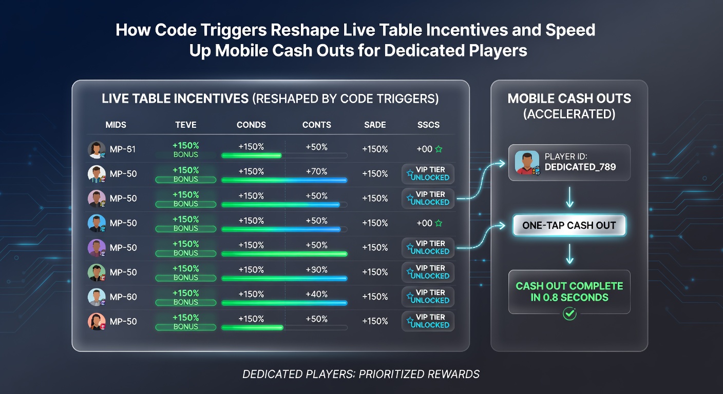 Mobiele uitbetalingen versneld door code triggers in live casino apps